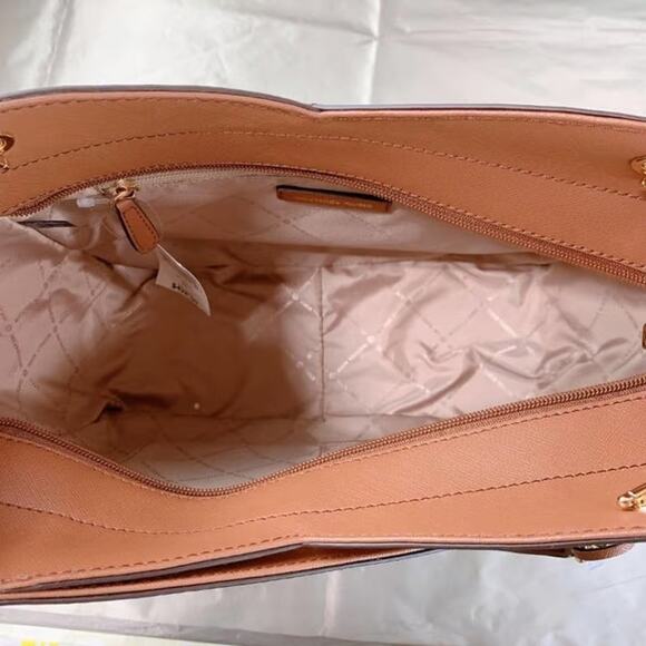 Michael Kors 35F1GTVT3L Jet Set Travel Large Chain Shoulder Tote Bag Leather - Picture 7 of 8